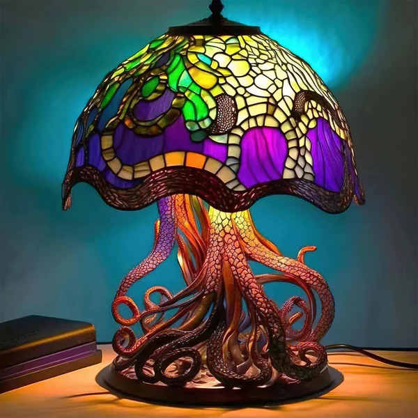 Stained Glass Plant Series Table Lamp