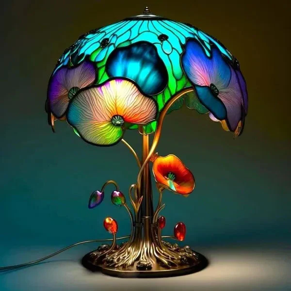 Stained Glass Plant Series Table Lamp