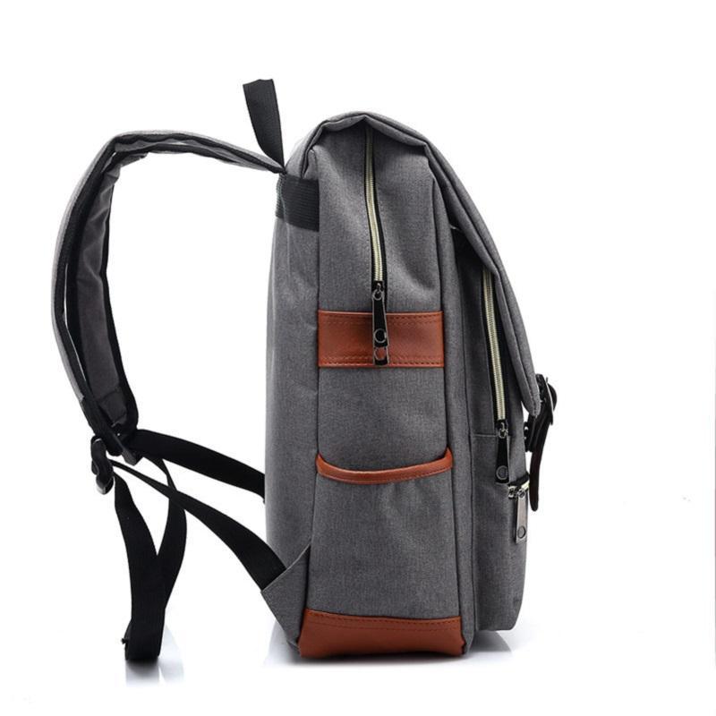 Vintage Laptop Backpack College School Bag with USB Port