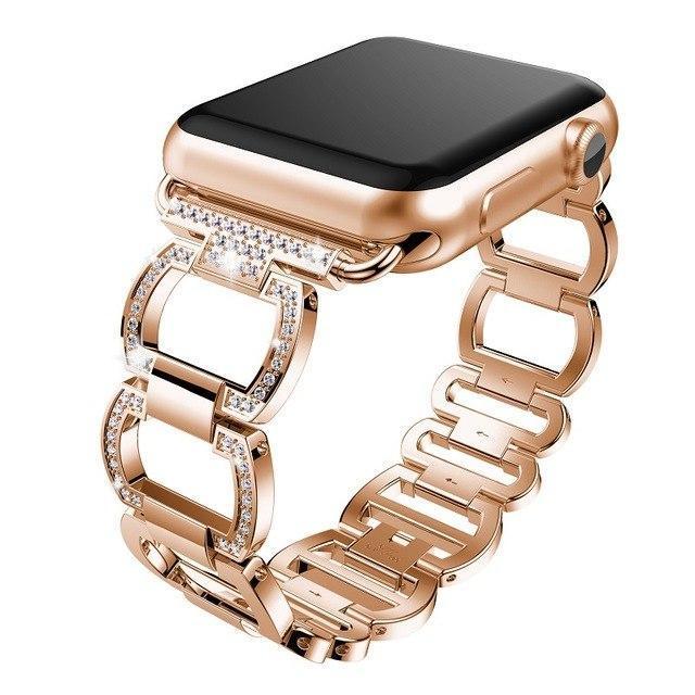 Rhinestone Stainless Steel Strap for Apple Watch