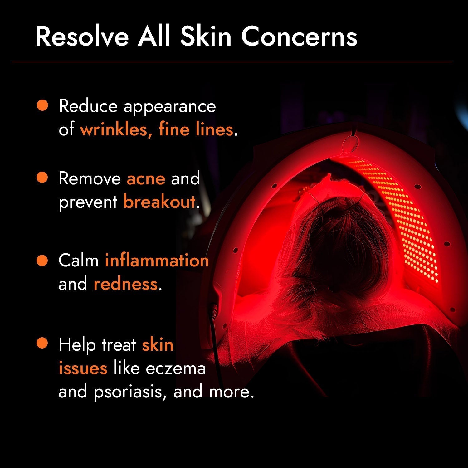 LED Light Therapy Device | 7-in-1 Color Treatment for Face & Body, Reduces Fine Lines, Acne, Inflammation & Pigmentation