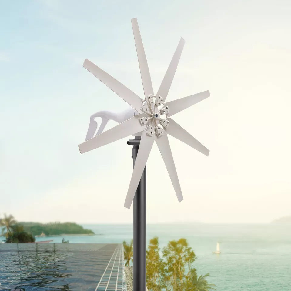 8 Blades Wind Turbine Generator for Home Use - Efficient Renewable Energy Solution for Residential Power Generation