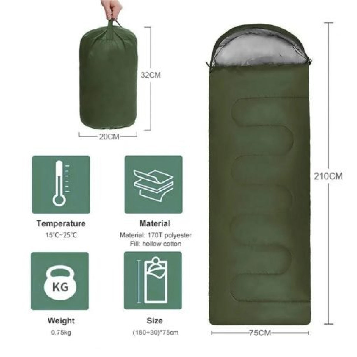 Ultra Lightweight & Portable Sleeping Bag – Ideal for Camping, Hiking & Outdoor Adventures | Compact Sleeping Pad