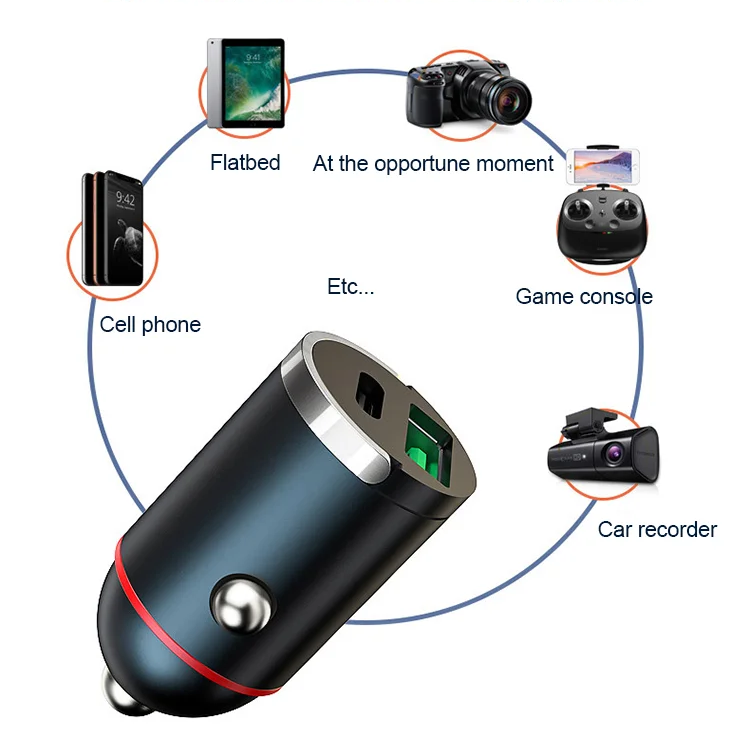 2-Port Kompakter Schnellladegerät für Auto(50% RABATT)