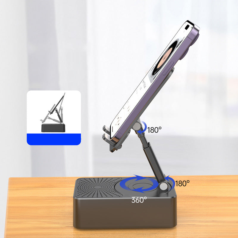 3 in1 - Kabelloser Bluetooth-Lautsprecher, Ladegerät, Telefonständer