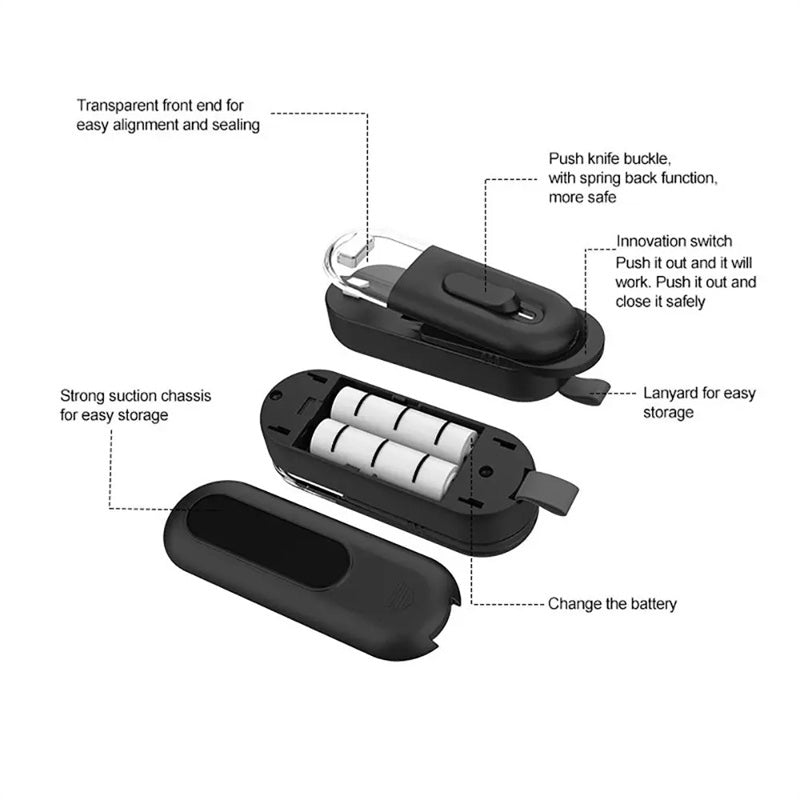 2 in 1 Handheld Tragbare Lebensmittelaufbewahrungstasche Versiegelungsgerät mit Cutter