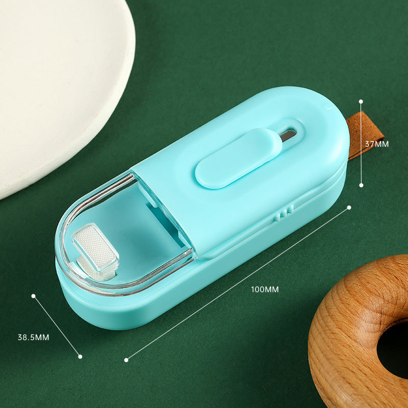 2 in 1 Handheld Tragbare Lebensmittelaufbewahrungstasche Versiegelungsgerät mit Cutter