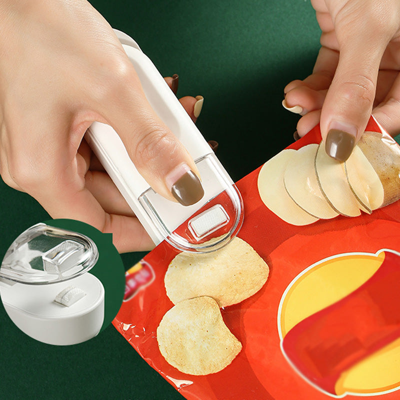 2 in 1 Handheld Tragbare Lebensmittelaufbewahrungstasche Versiegelungsgerät mit Cutter