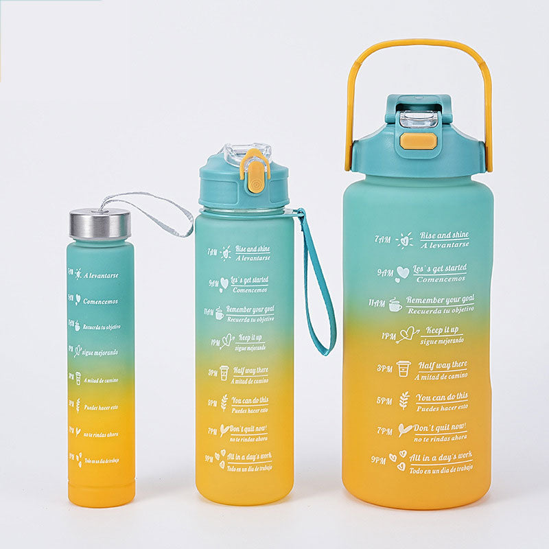3-in-1 Motivierende Wasserflasche