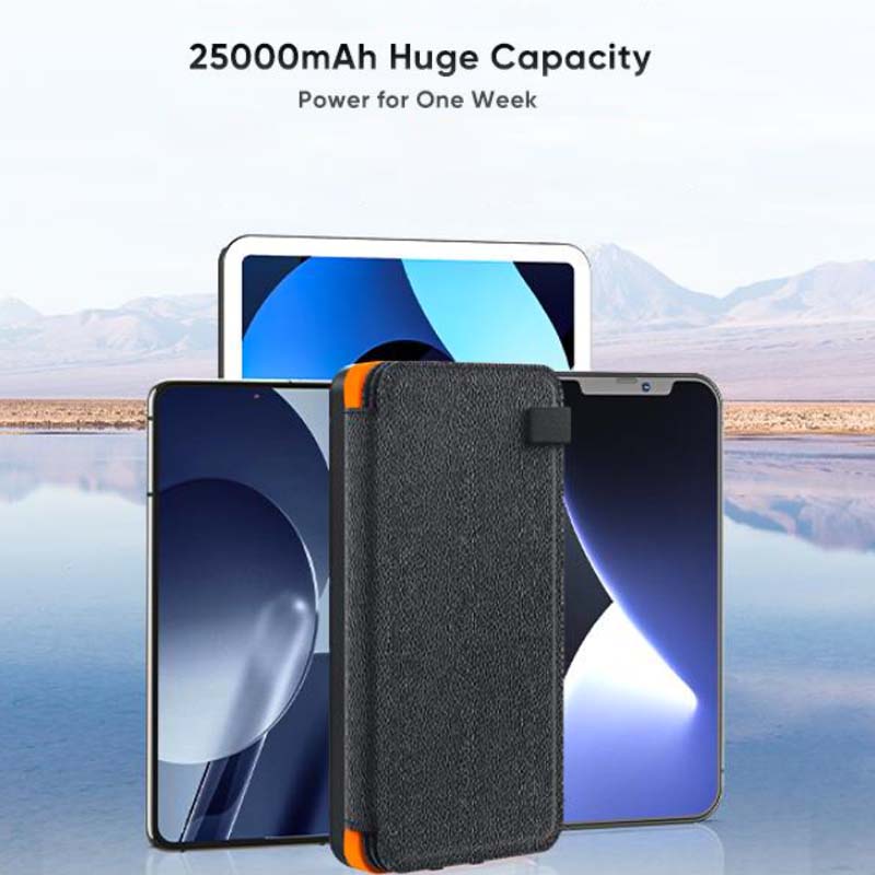25000mAh Hochleistungs-Solar-Powerbank - Schnellladung