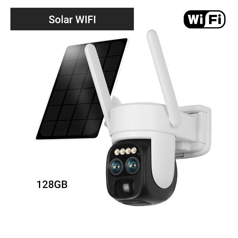 10X Zoom Dual Lens Remote Nachtsicht Solarüberwachungskamera