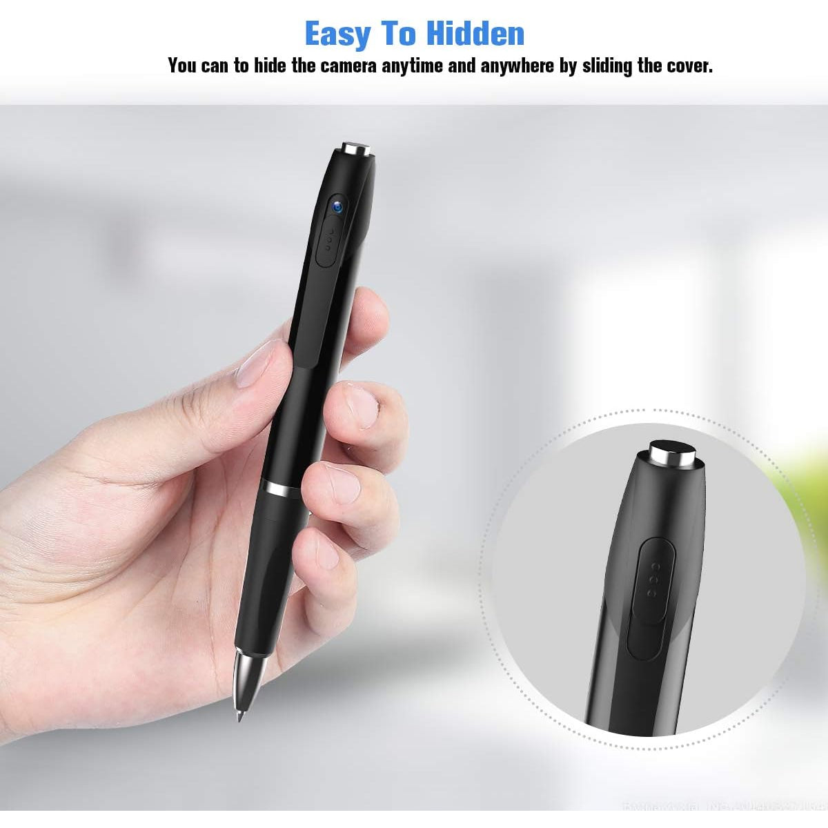 Mini Camera Pen | Wearable Digital Voice & Video Recorder for Business Conferences – Pocket-Sized Security Cam