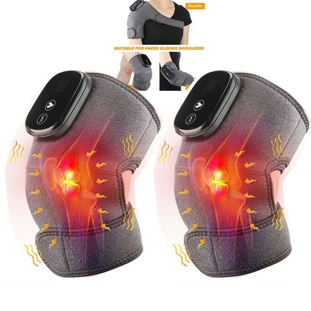 3-in-1 Heated Thermal Joint Massager Wrap for Knee, Elbow & Shoulder Pain Relief