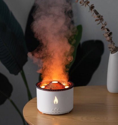 Volcano Aroma Diffuser and Humidifier - Flame Effect for Bedroom, Living Room, Office, Spa & Yoga Use