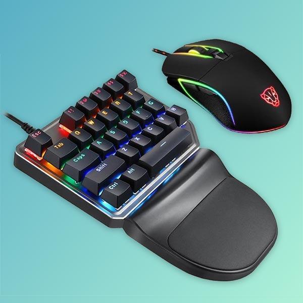 Rupture Series One Handed Mechanical Gaming Keyboard & LED Mouse
