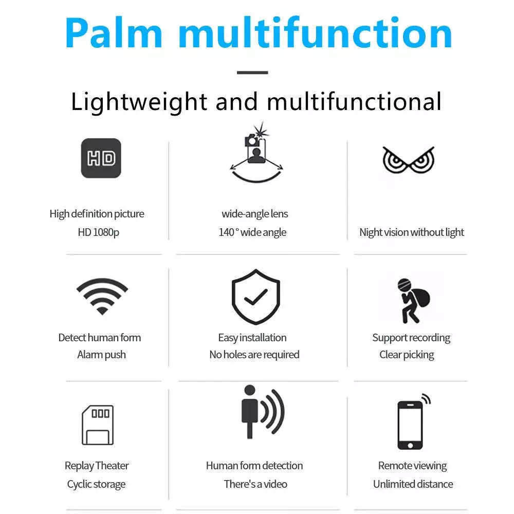 1080P HD Mini Kamera WiFi Baby Monitor Innen Sicherheit Überwachung Nachtsicht Camcorder IP Kamera Audio Video Recorder mit 64G Karte