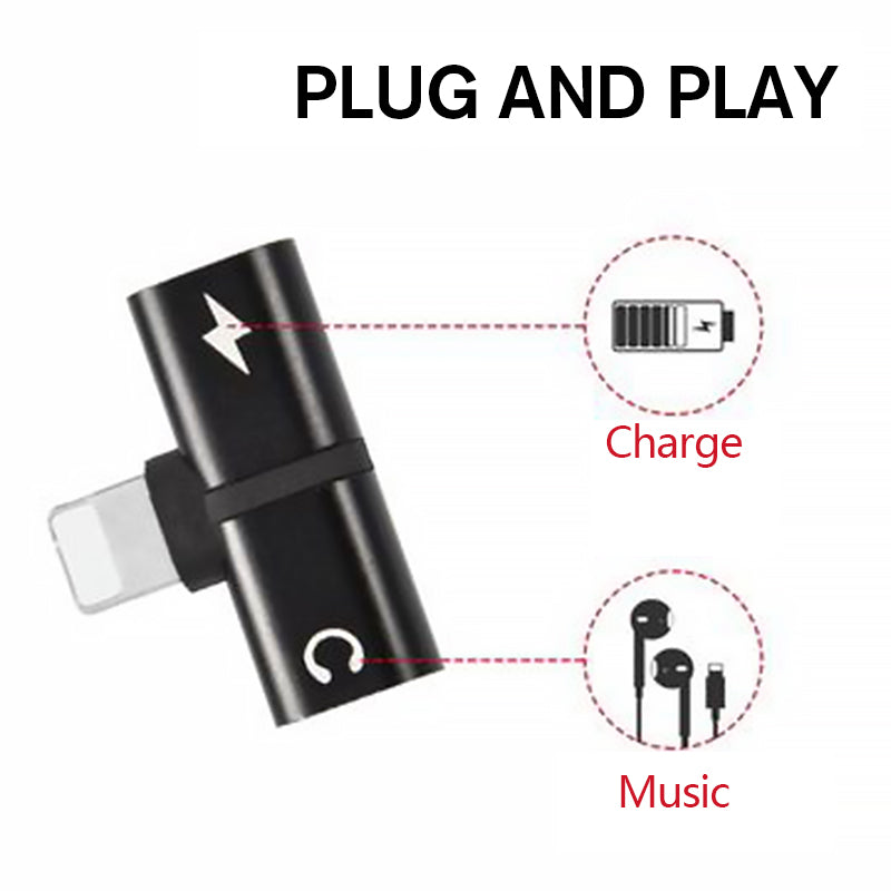 2-in-1 Dual-Port Kopfhöreradapter für iPhone