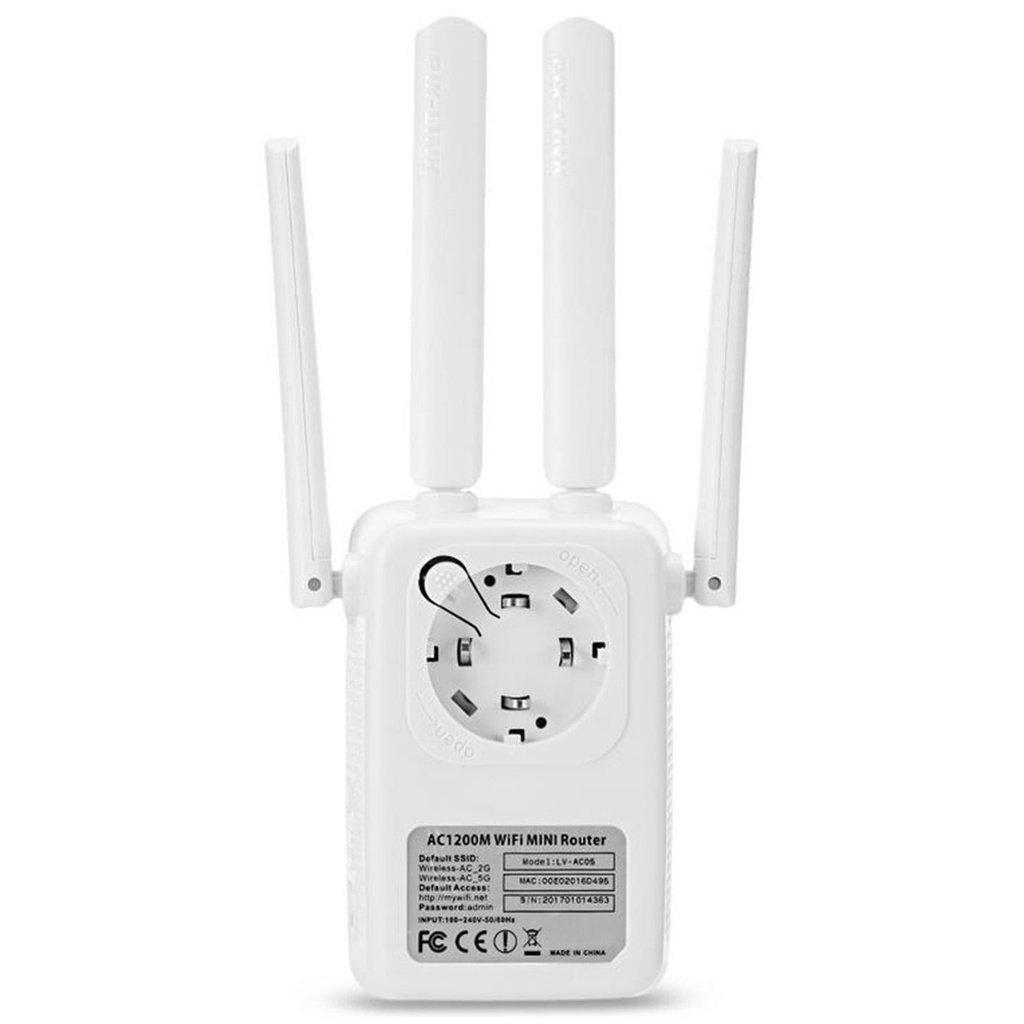 1200Mbps Dual Band 2.4/5G Wireless Reichweitenverlängerer WiFi