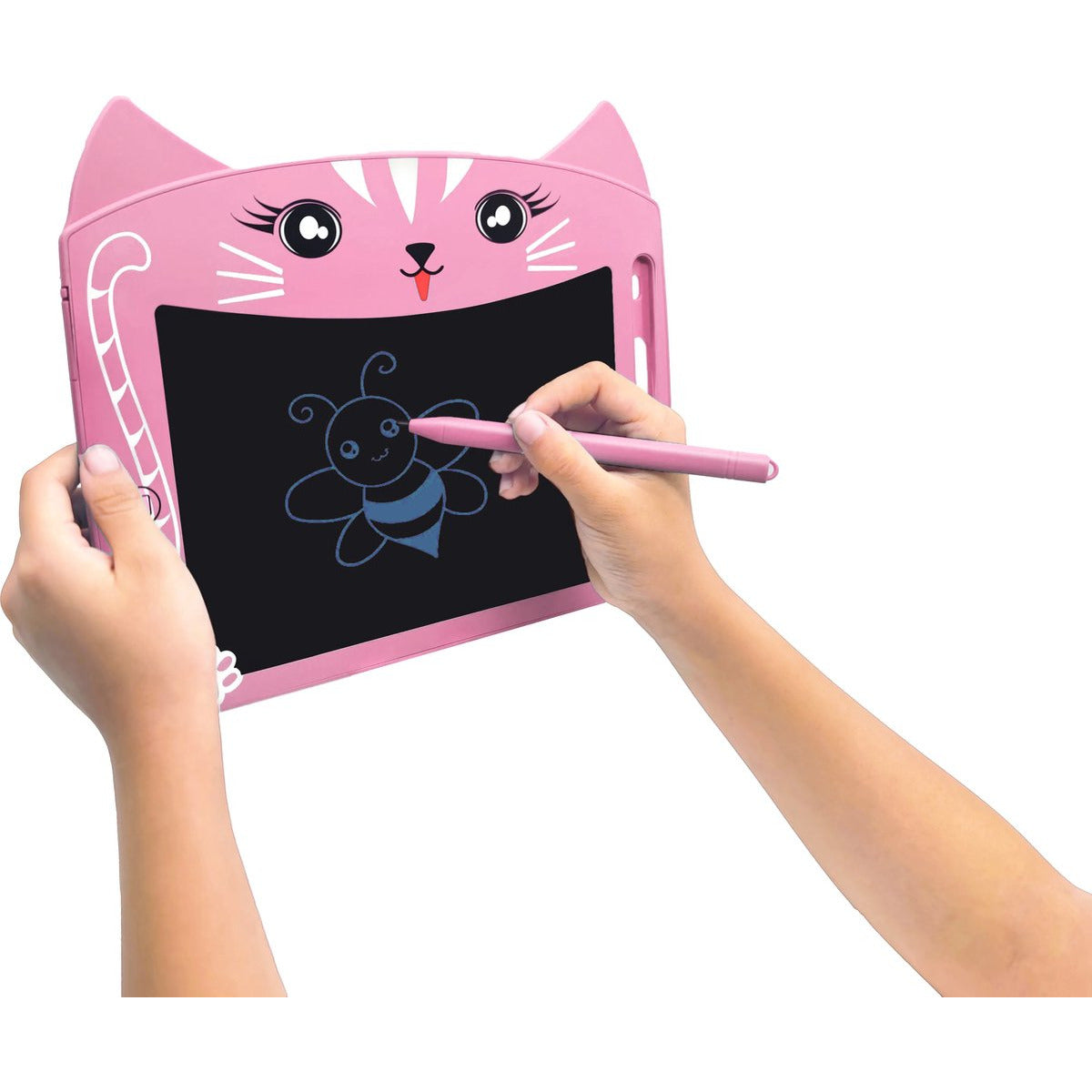 2 Stück – Bunte LCD-Schreibtafeln – 2 Designs – Lern-Zeichentablett mit Farbbildschirm – inklusive passender Stifte – mit Farbbildschirm – Kritzel- und Skizzenblock-Spielzeug – leicht und tragbar – 8-Zoll-Bildschirm – Rosa/Blau