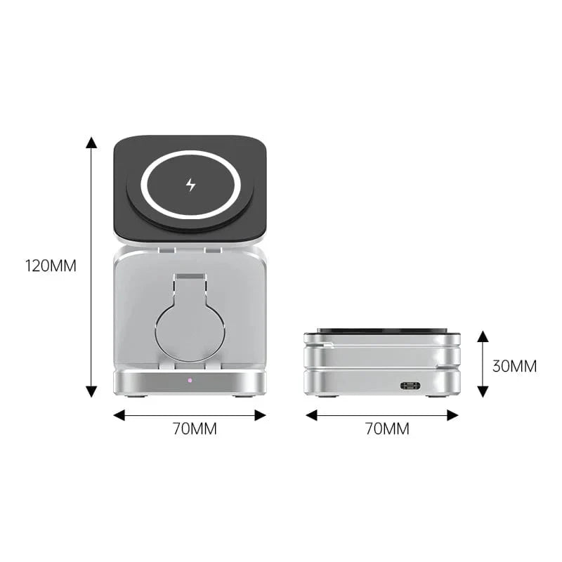 15 W kabellose Ladestation | 3 in 1 faltbar und tragbar