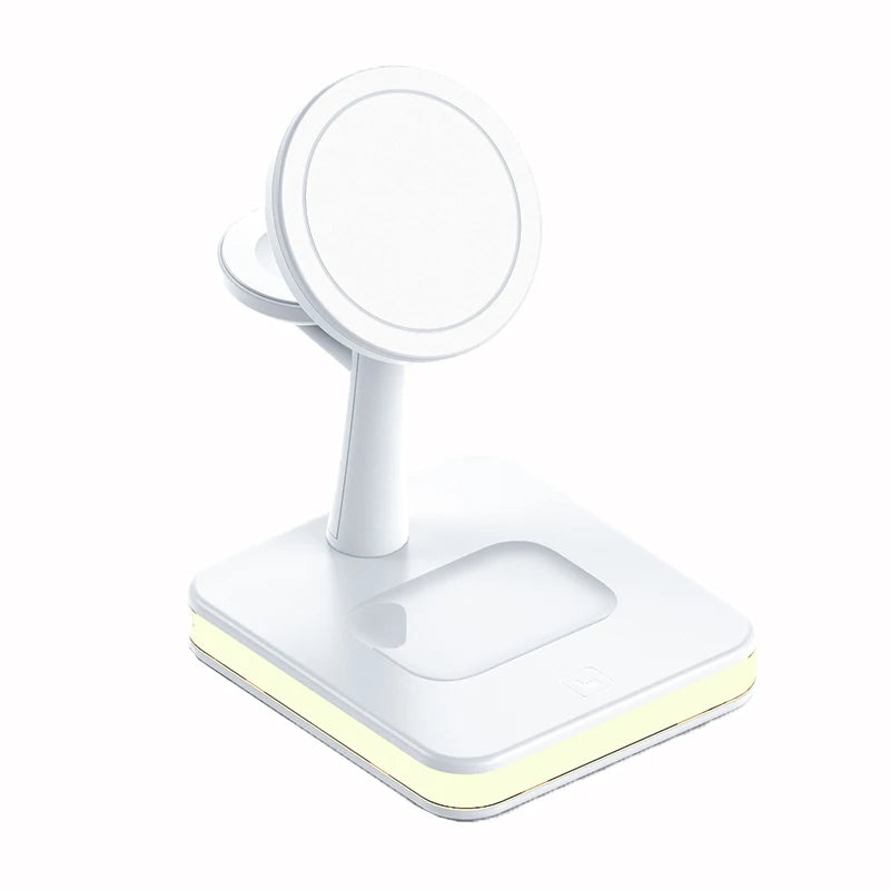 15W 3-in-1 Magnetisches Kabelloses Ladegerät-Standpad | für iPhone 15/14/13/12 Pro Max Plus, Apple Watch 9/8/7/6, AirPods | Wireless Fast Charging Dockingstation