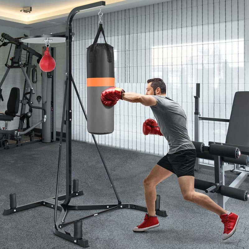 2-in-1 Boxständer mit Sandsack & Speedball – Höhenverstellbar & Stabil