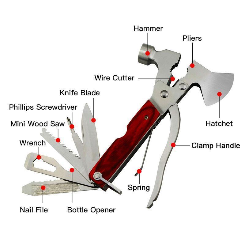 16 in 1 Edelstahl Überlebensausrüstung Multi Tool