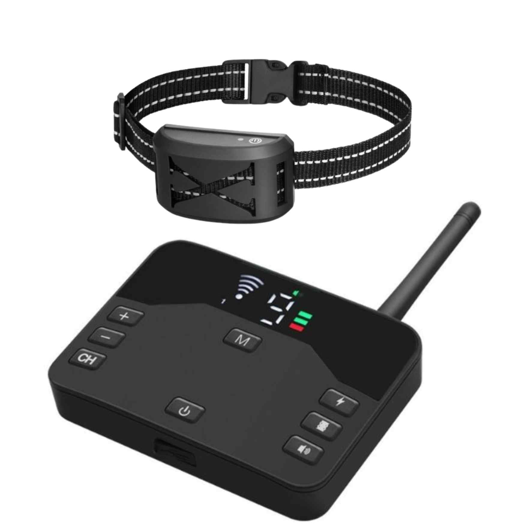 2-in-1 Wireless Pet Training Halsbänder und Hundezäune Sound Check Elektrische und Vibrationsstoßhalsband Zaun von 65 bis 1640 Fuß