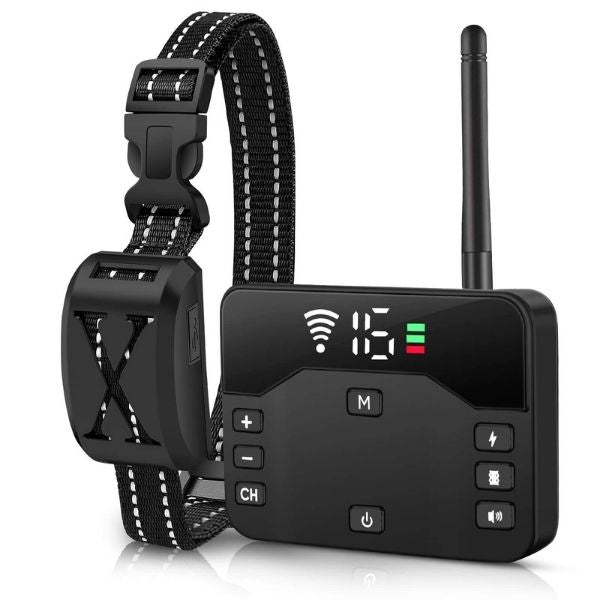 2-in-1 Wireless Pet Training Halsbänder und Hundezäune Sound Check Elektrische und Vibrationsstoßhalsband Zaun von 65 bis 1640 Fuß