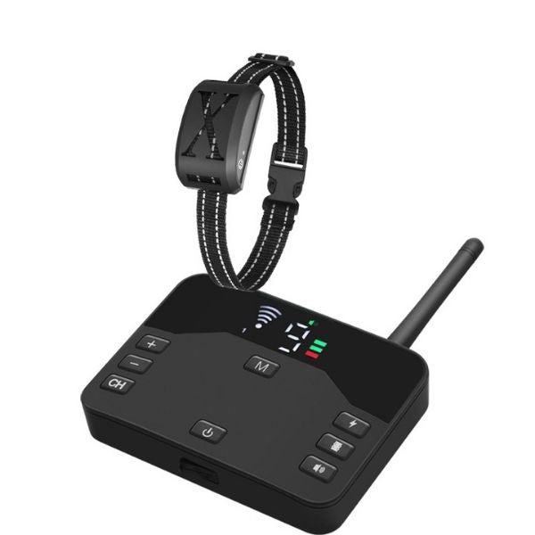 2-in-1 Wireless Pet Training Halsbänder und Hundezäune Sound Check Elektrische und Vibrationsstoßhalsband Zaun von 65 bis 1640 Fuß