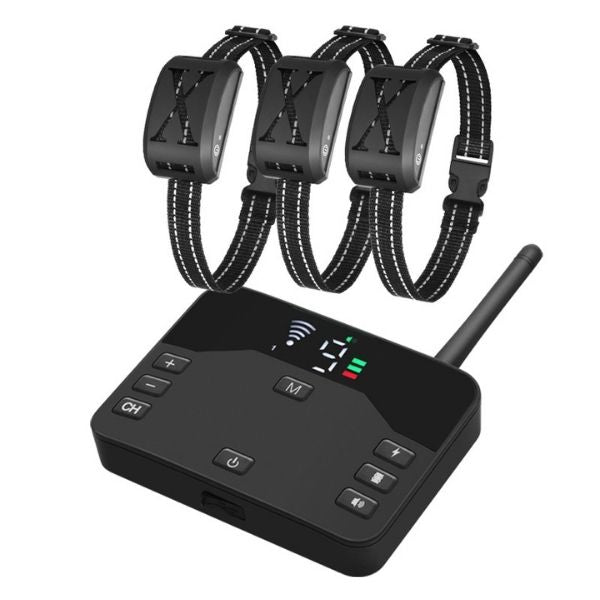 2-in-1 Wireless Pet Training Halsbänder und Hundezäune Sound Check Elektrische und Vibrationsstoßhalsband Zaun von 65 bis 1640 Fuß
