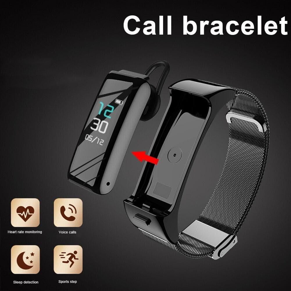 2-in-1 Smartwatch-Bluetooth-Ohrhörer mit Herzfrequenzmesser