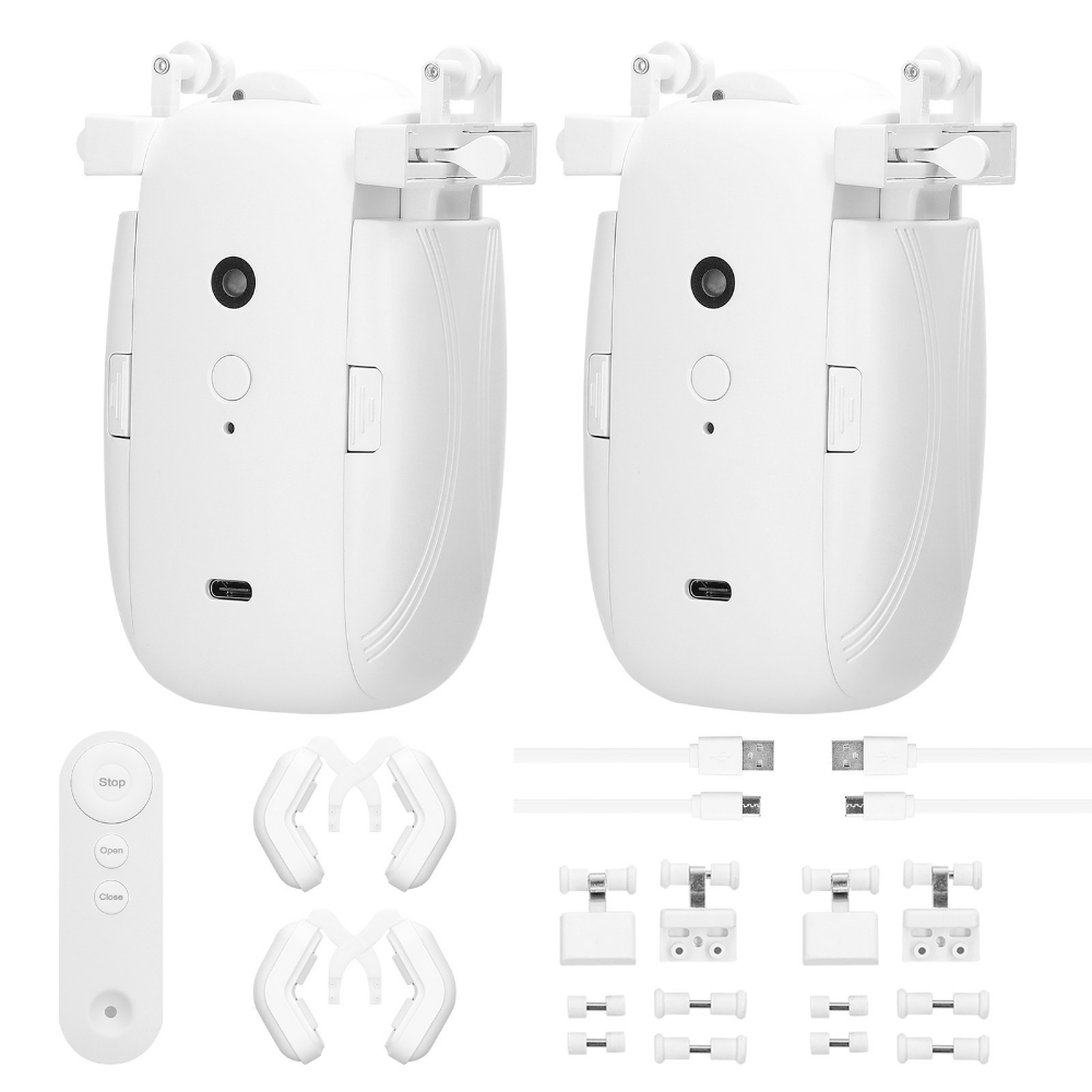 Smart Automatic Robot Curtain Opener with Remote Control - Motorized Window Drapes for Home & Office Use