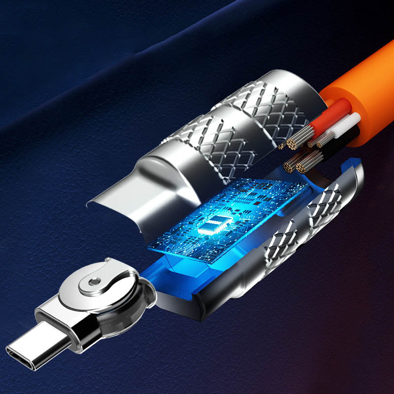 180° Anti-Break Fast Charge Datenkabel (120W)