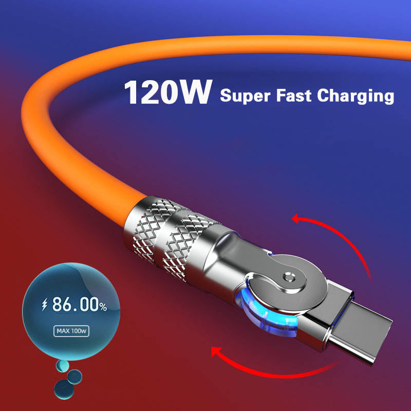 180° Anti-Break Fast Charge Datenkabel (120W)