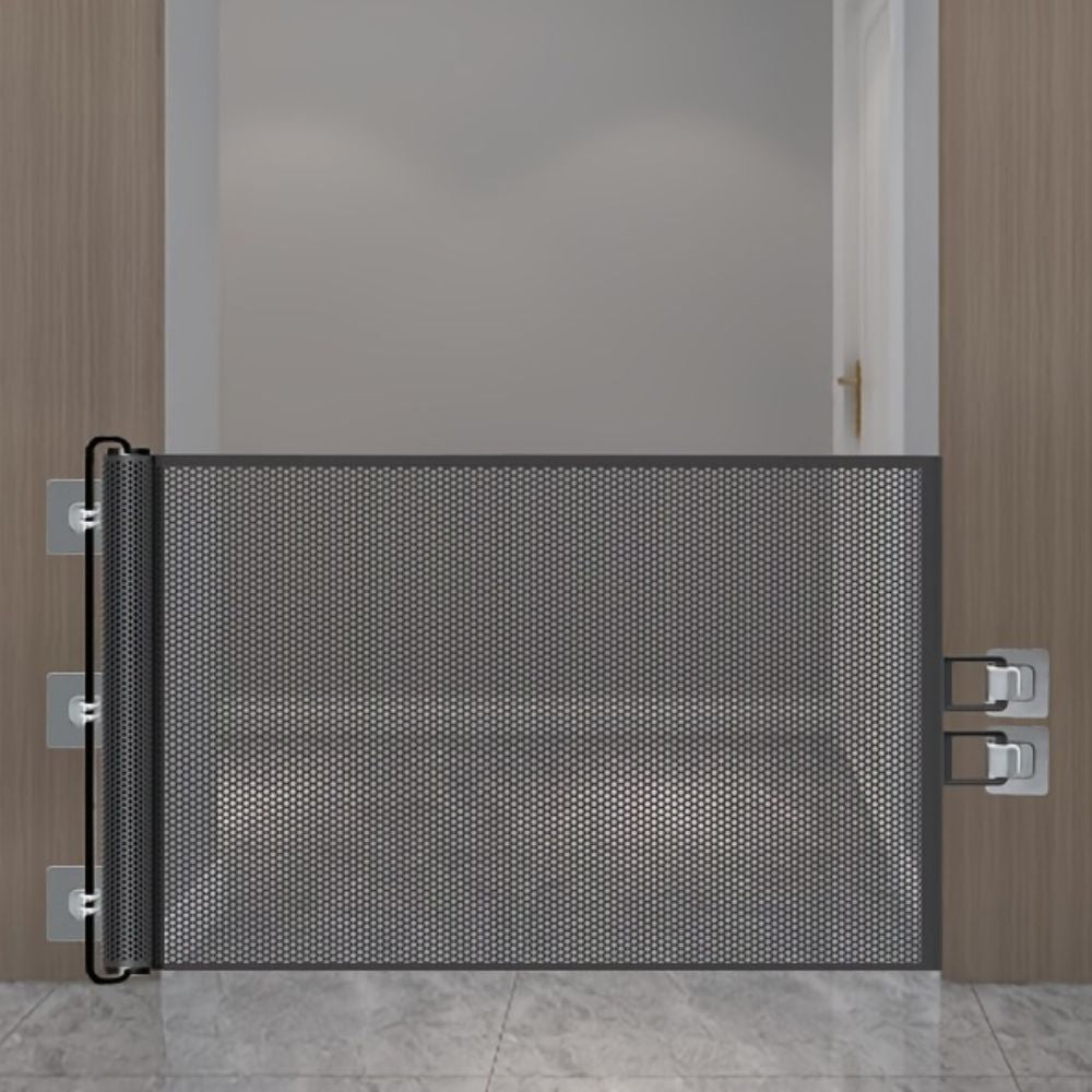 Retractable Dog & Baby Safety Gate | No-Drill Installation, Durable Mesh & Ideal for Doorways and Stairs