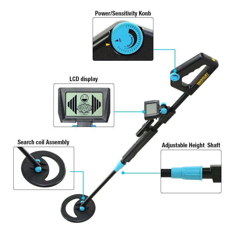 Underground Metal Detector Waterproof Portable Adjustable Length Metal Detector Gold Hunter