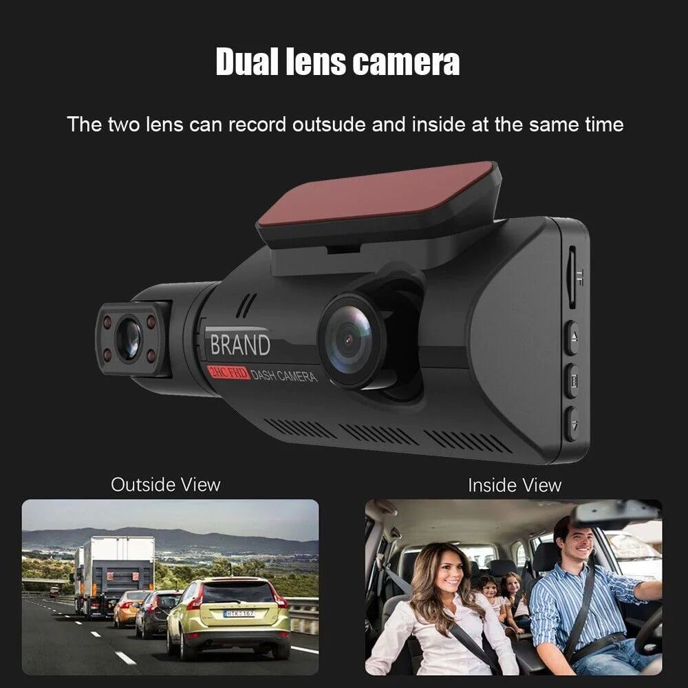1080P Dual Lens Auto DVR Dash Cam Video Recorder G-Sensor Front- und Innenkamera