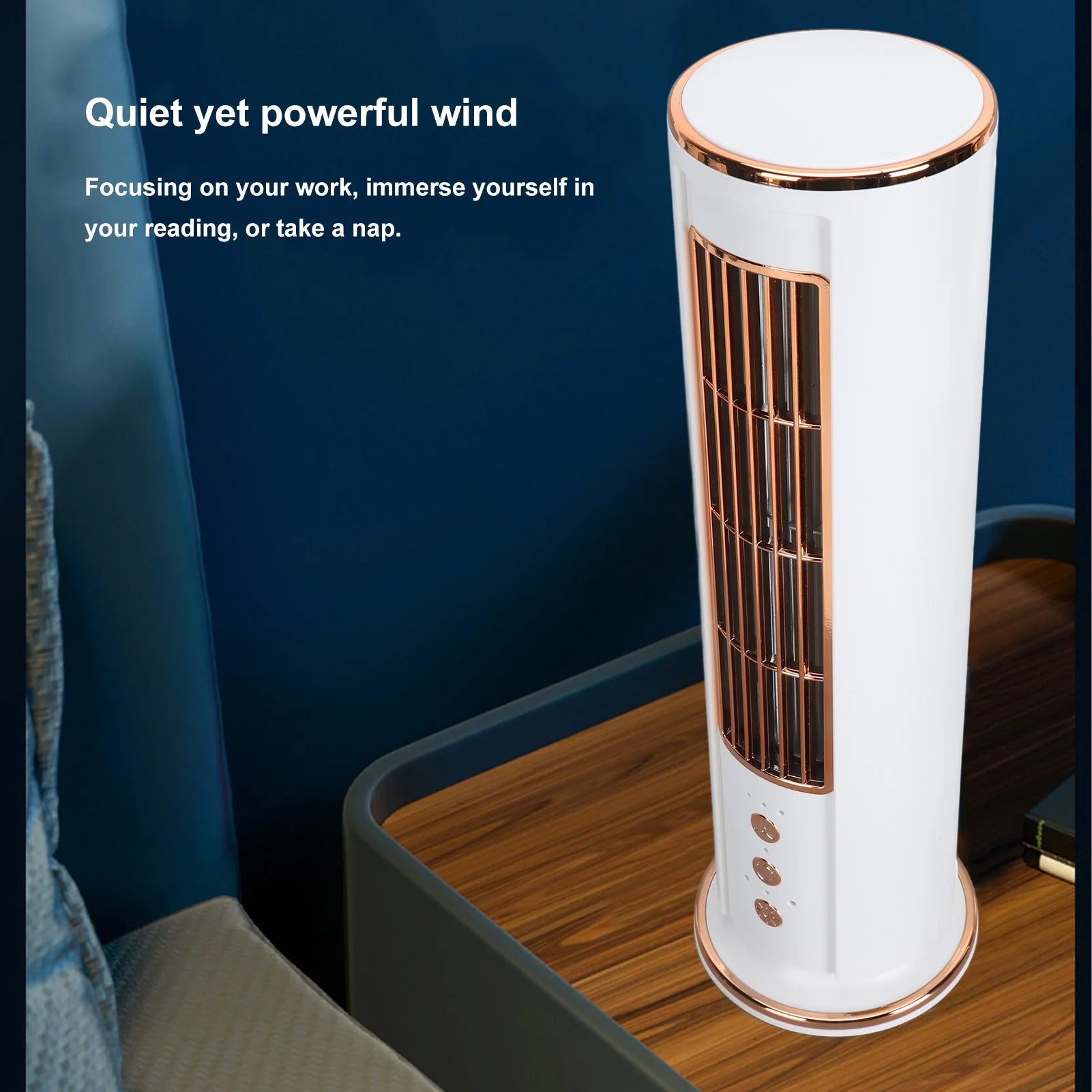 Bladeless Desktop Air Conditioner Fan with Remote Control
