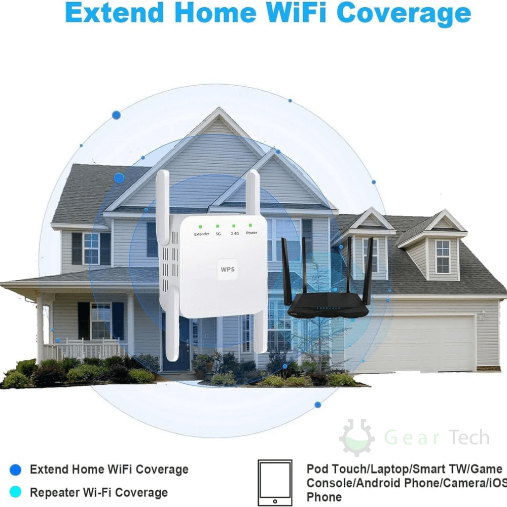 UltraXtend 5G WiFi Booster – High-Speed WiFi Extender for Stronger Internet Connection