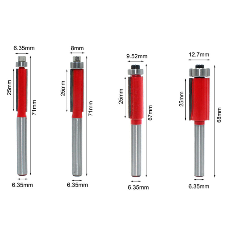1/4'' Schaft Flachfräserspitzen