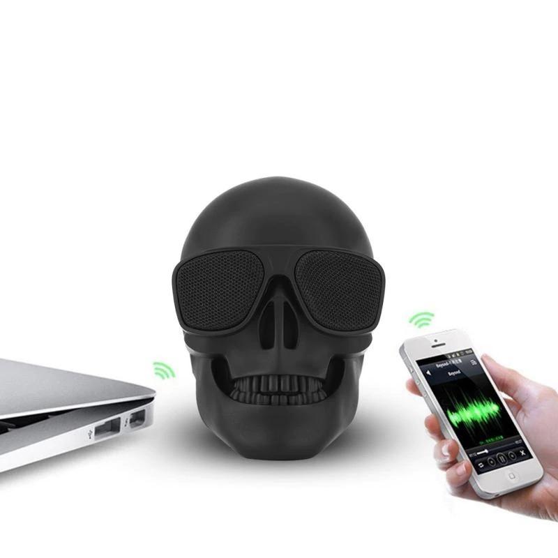 Black Skull Speaker Bluetooth Stereo Speaker