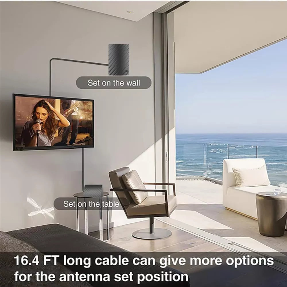 600-Mile Long Range HDTV Antenna for Indoor Use – 4K & 1080P Digital Reception for Clear Signal and Enhanced Viewing Experience