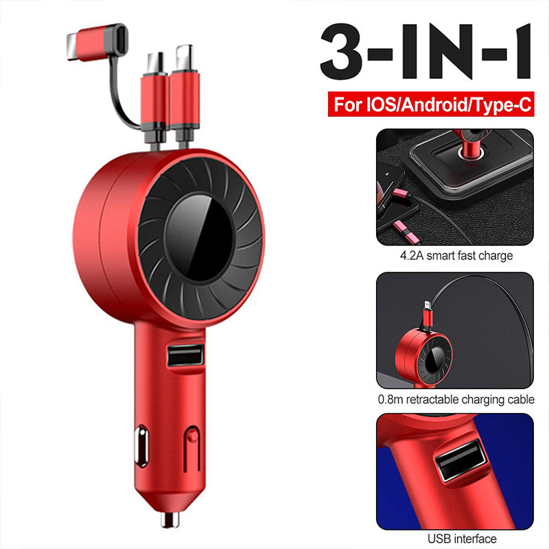 3-IN-1 ausziehbares Handy-Ladekabel