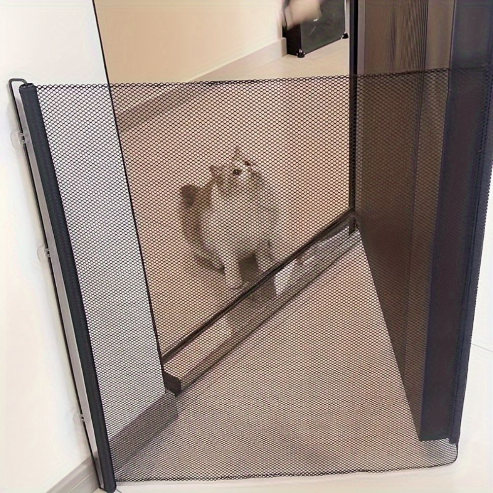 Retractable Dog & Baby Safety Gate | No-Drill Installation, Durable Mesh & Ideal for Doorways and Stairs