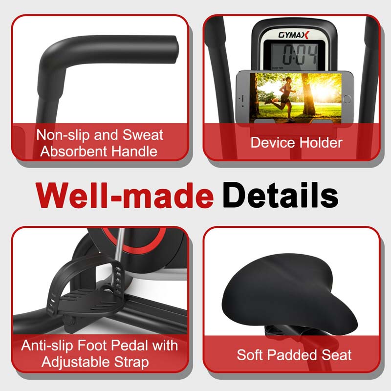 Airbike mit Luftwiderstand & LCD – Verstellbares Heimtrainer Fahrrad