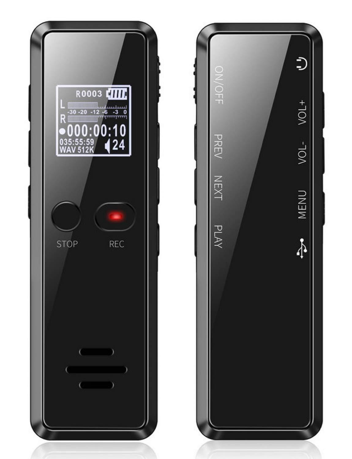 Professional Digital Voice Recorder | Audio Sound Recorder | Auto Saving Files with Built-in Speaker