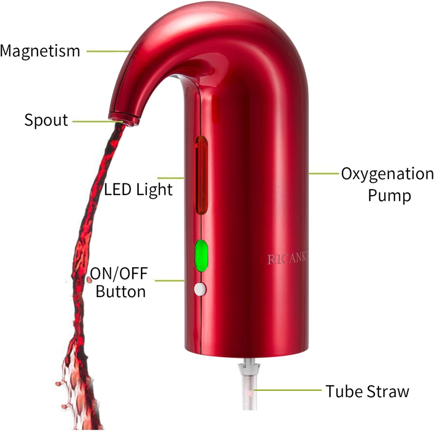 Electric Wine Aerator Pourer Dispenser