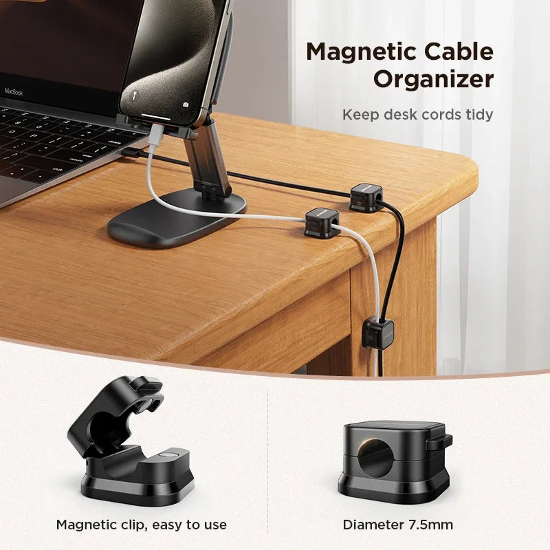 "Magnetische Kabelclips - Verstellbarer Kabelhalter für die Kabelverwaltung unter dem Schreibtisch"