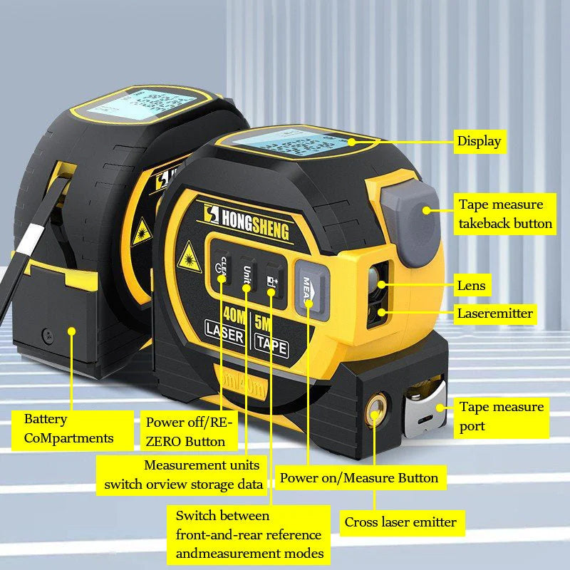 3-in-1 Infrarot Laser Maßband